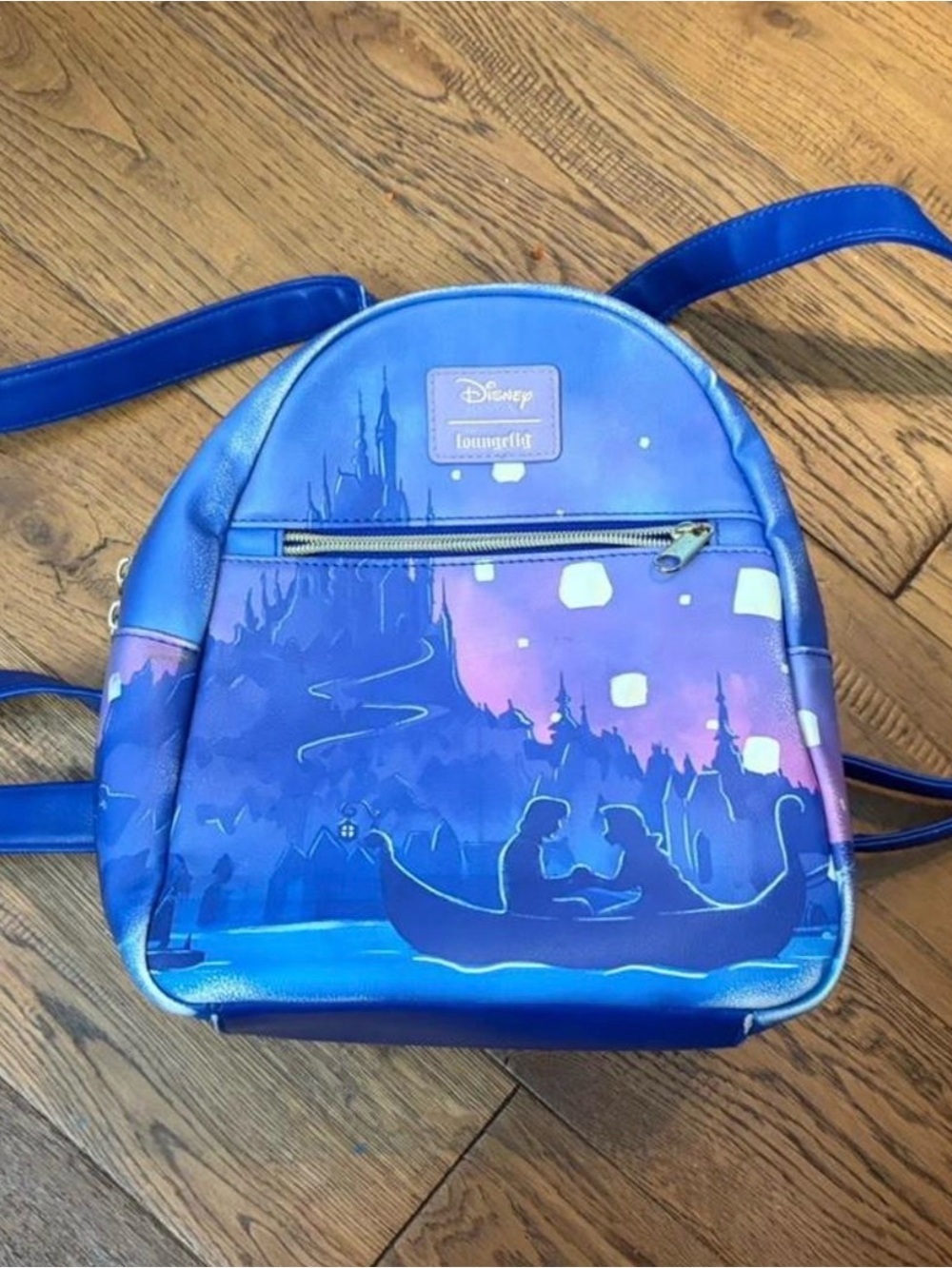 Loungefly Blue Purple Disney Tangled Lanterns Mini Backpack